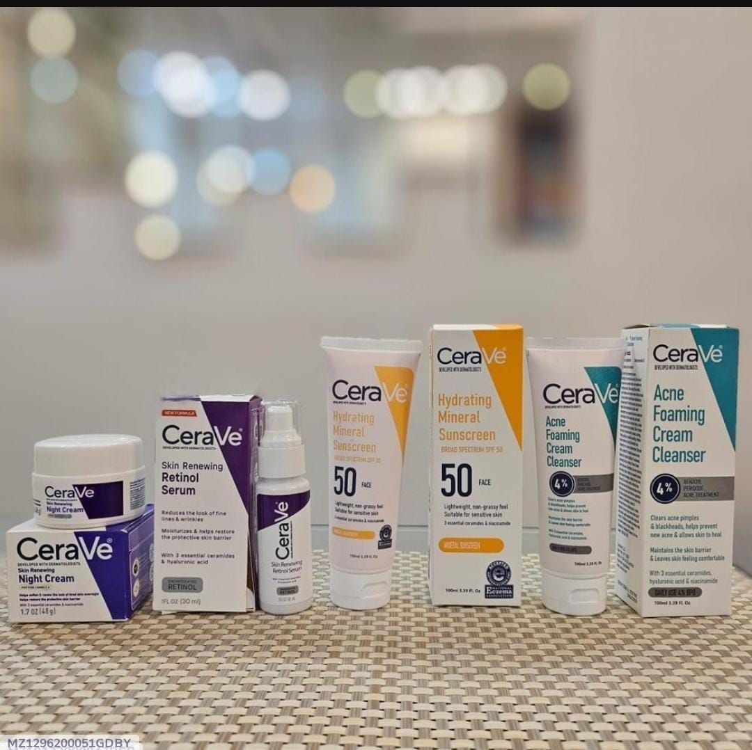 CERAVE WHITENING SKIN CARE SET FOR ACNE PRONE SKIN