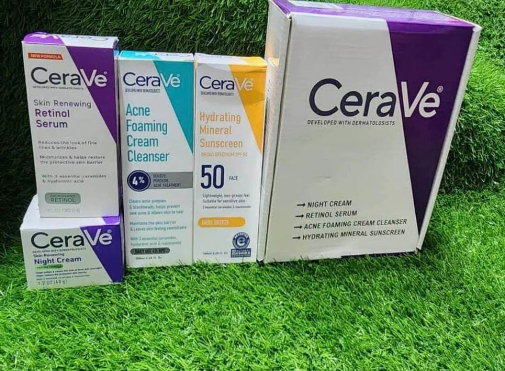 CERAVE WHITENING SKIN CARE SET FOR ACNE PRONE SKIN
