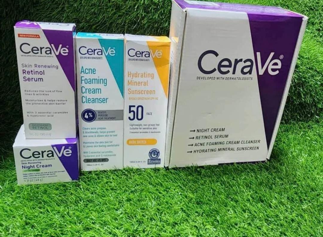 CERAVE WHITENING SKIN CARE SET FOR ACNE PRONE SKIN