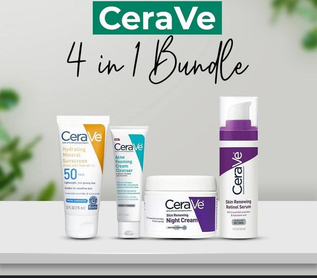CERAVE WHITENING SKIN CARE SET FOR ACNE PRONE SKIN