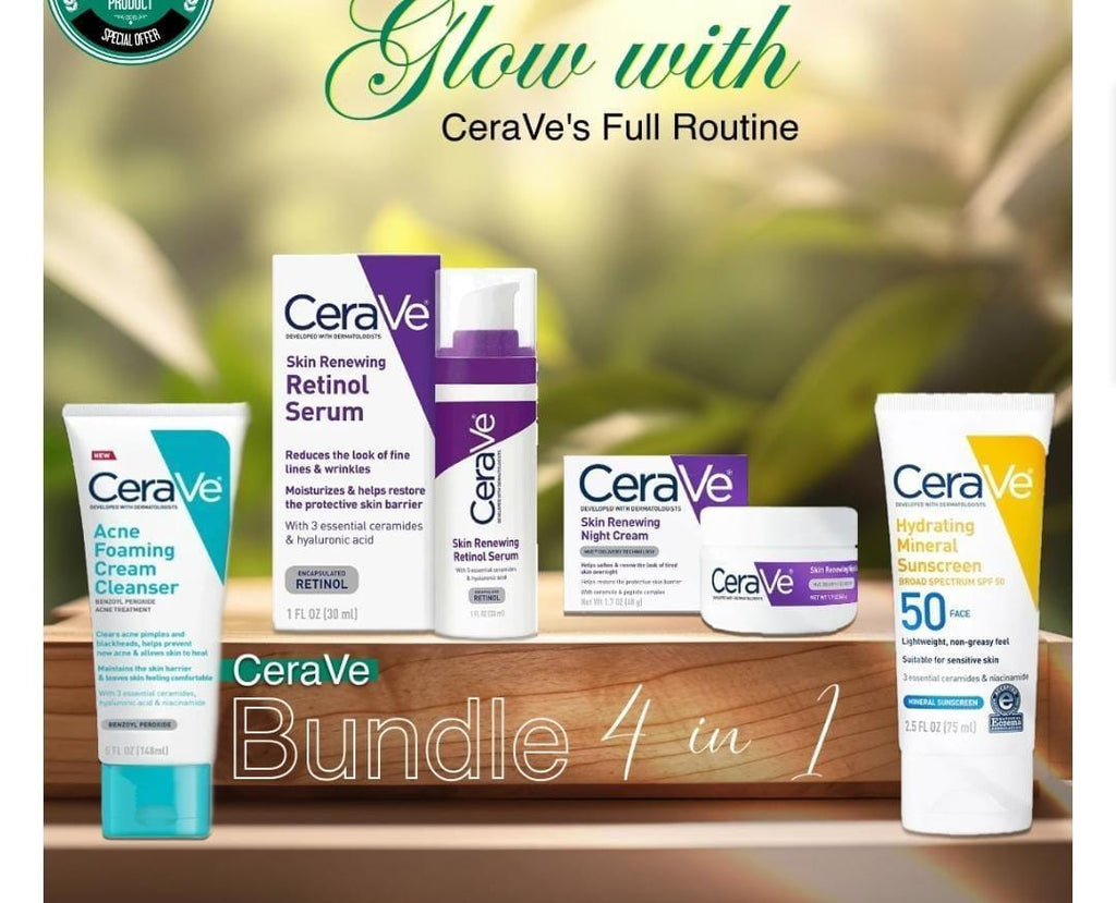 CERAVE WHITENING SKIN CARE SET FOR ACNE PRONE SKIN