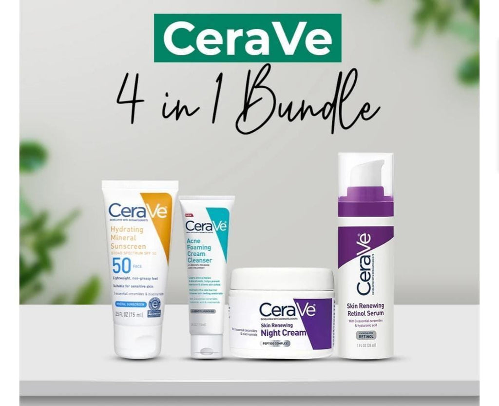 CERAVE WHITENING SKIN CARE SET FOR ACNE PRONE SKIN