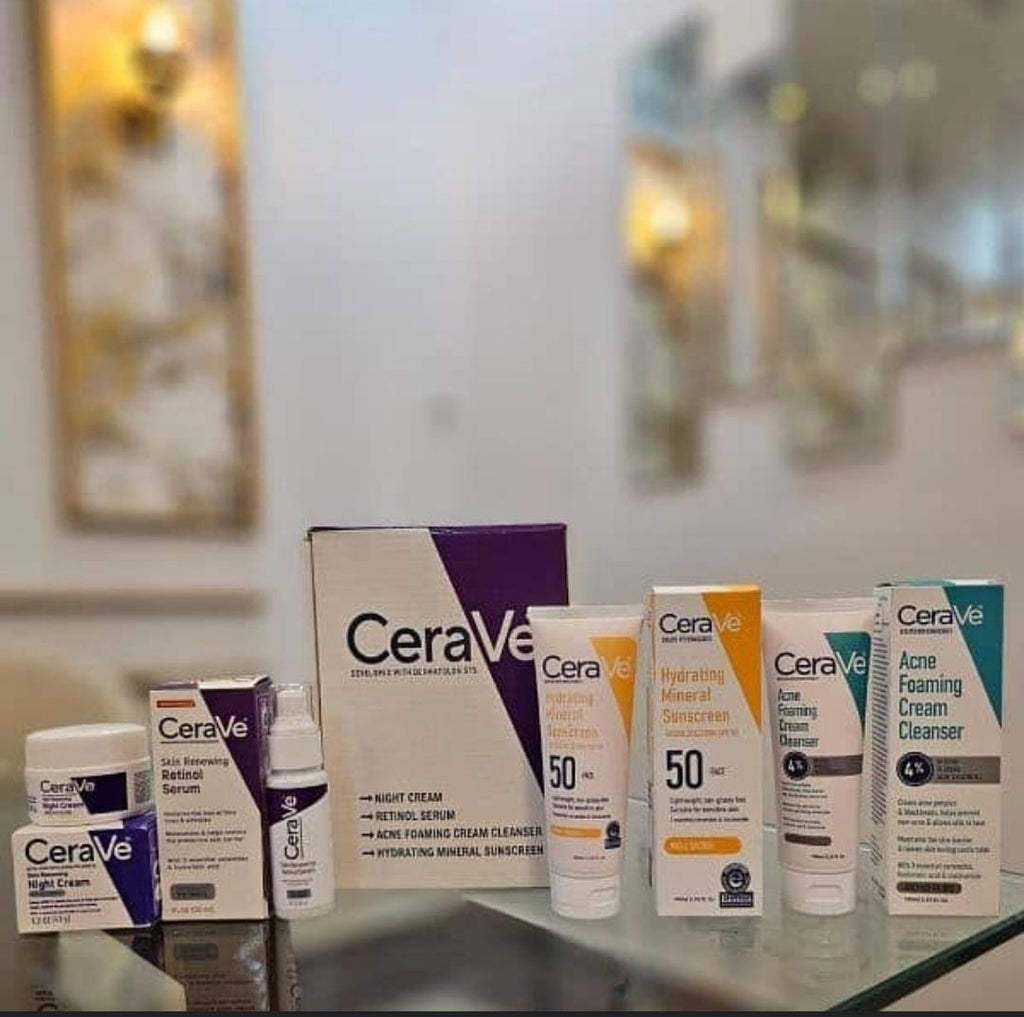 CERAVE WHITENING SKIN CARE SET FOR ACNE PRONE SKIN