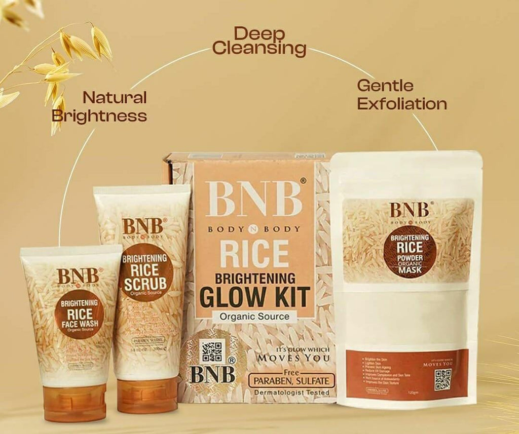 RICE BRIGHTENING GLOW FACIAL KIT FOR ALL SKIN TYPES