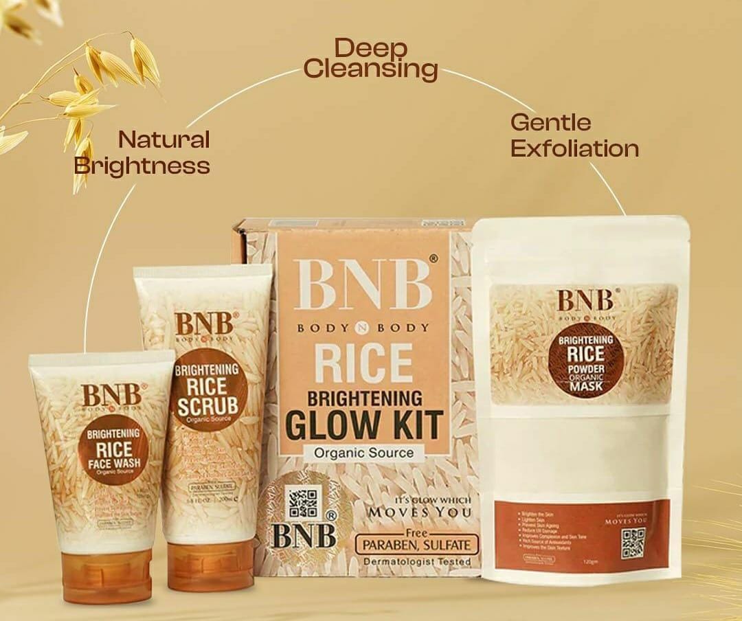RICE BRIGHTENING GLOW FACIAL KIT FOR ALL SKIN TYPES